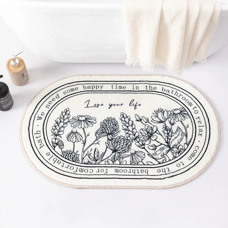 Blumenmuster-Badmatte für das Badezimmer
