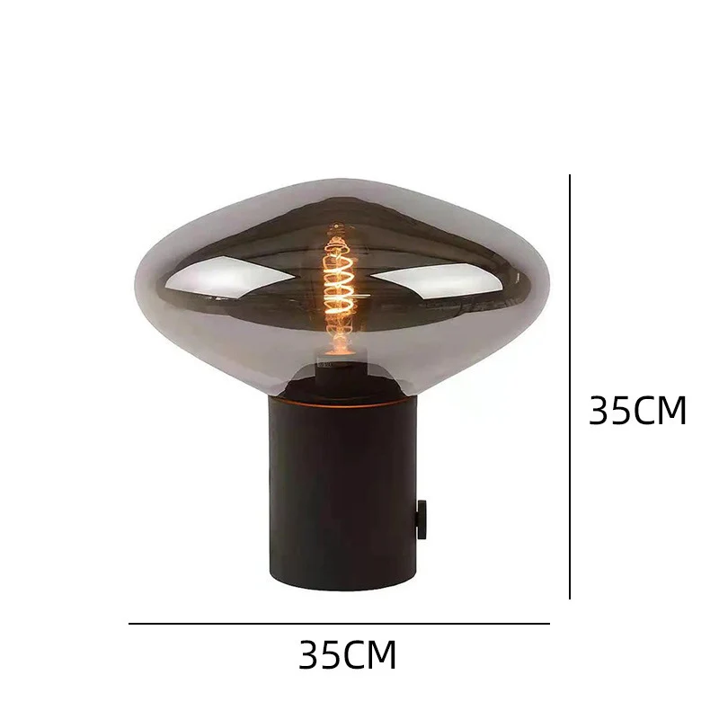 Künstlerische Tischlampe mit einzigartigem Glaskörper
