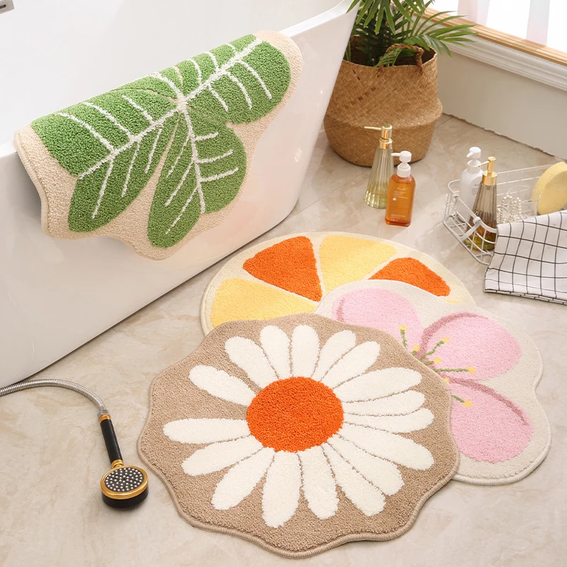 Florale Form Badematte für das Badezimmer