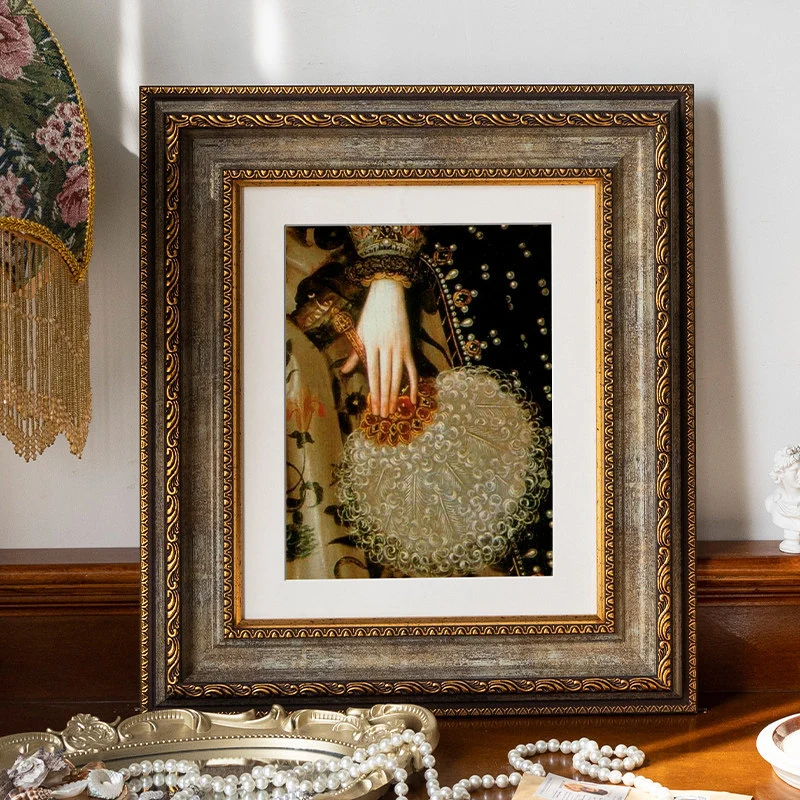 Verschnörkelter Vintage Blumen Kunstrahmen für Zuhause