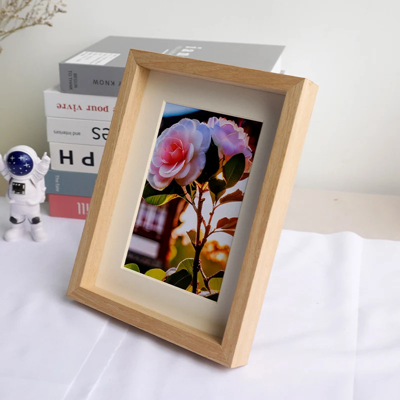 Eleganter Holzdisplayrahmen für die Wohnkultur