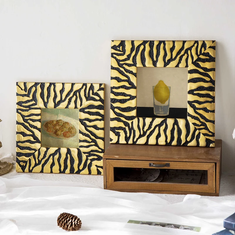Künstlerischer Tigerstreifen-Bilderrahmen