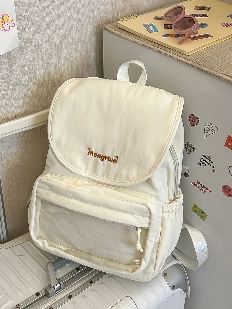 Multifunktionaler Schulrucksack mit transparentem Fach