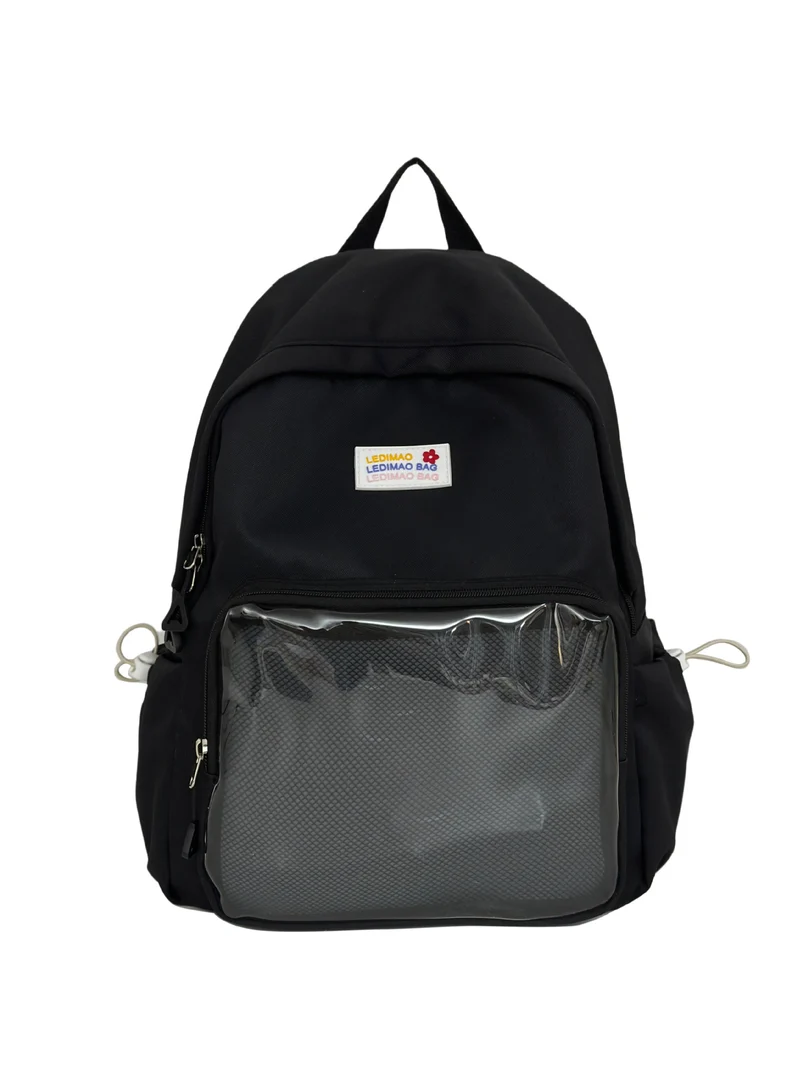 Multifunktionaler Schulrucksack mit transparentem Panel