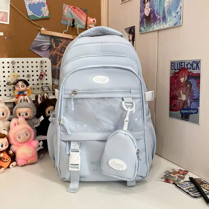 Multifunktionaler Schulrucksack mit transparentem Panel