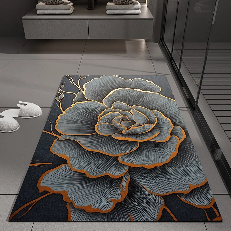 Blumenprägung Badmatte