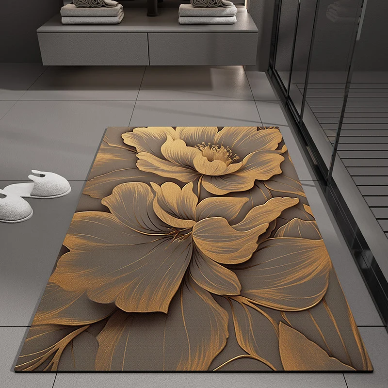 Blumenprägung Badmatte
