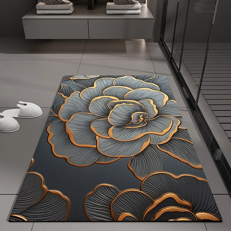 Blumenprägung Badmatte