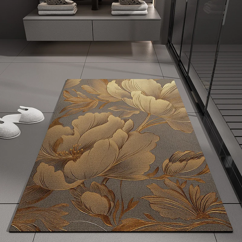 Blumenprägung Badmatte