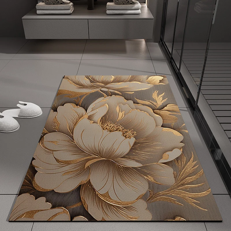 Blumenprägung Badmatte