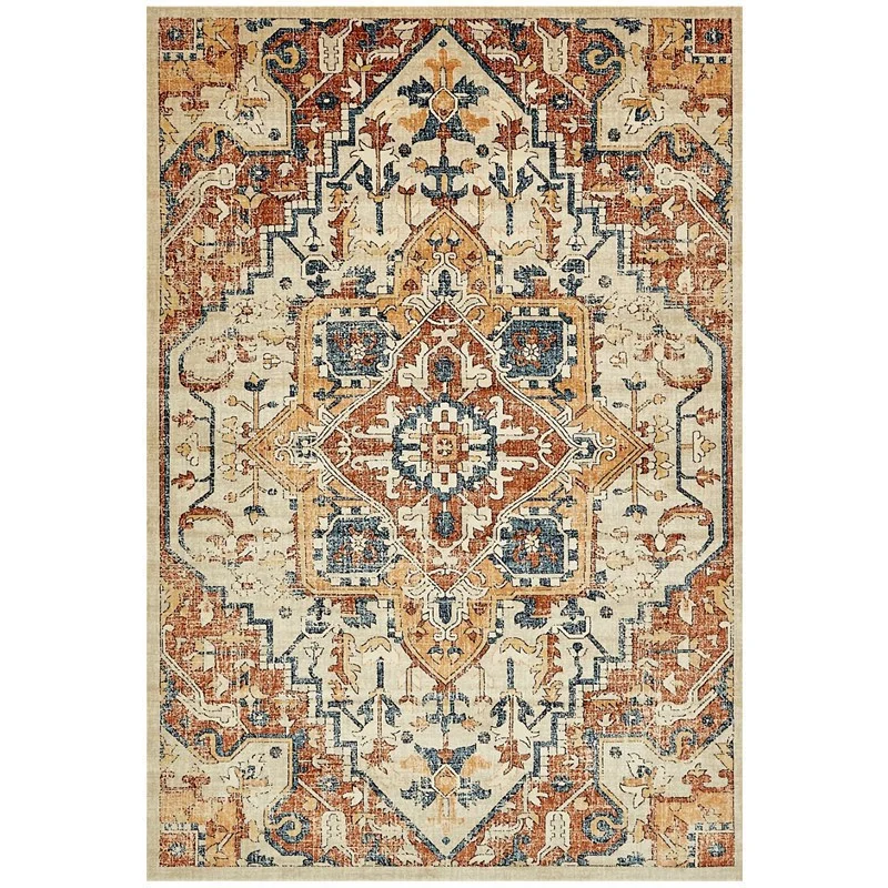 Vintage Floral Medaillon Bereichsteppich
