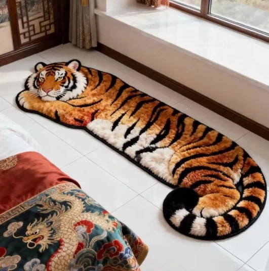 Tiger-Themen Plüsch-Badmatte