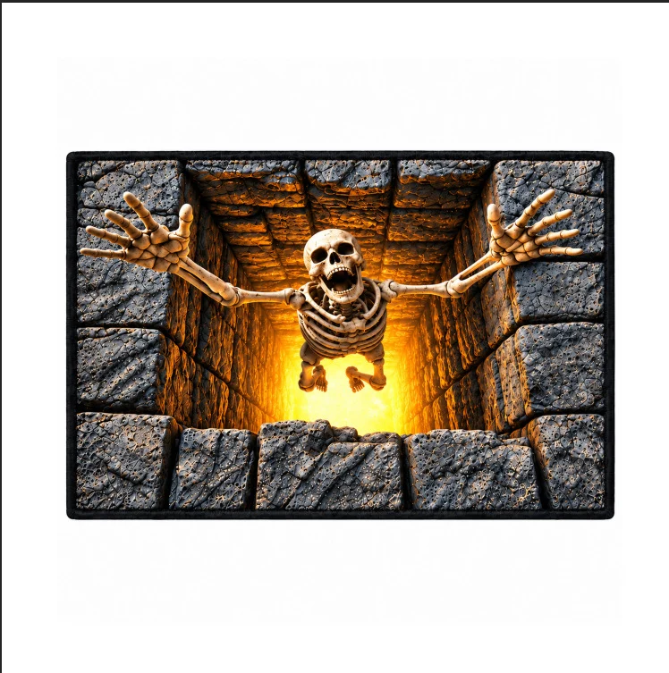 Spooky Skeleton-Themen Bereichsmatte