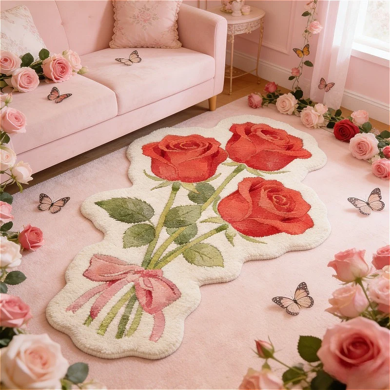 Floral Bouquet Dekorativer Teppich für Zuhause