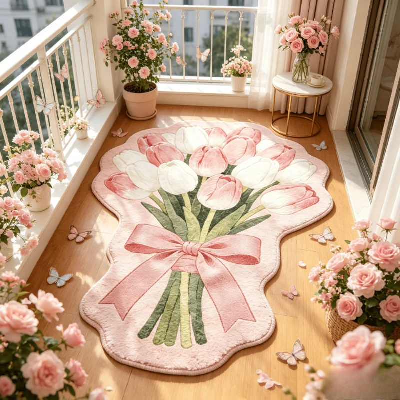 Floral Bouquet Dekorativer Teppich für Zuhause