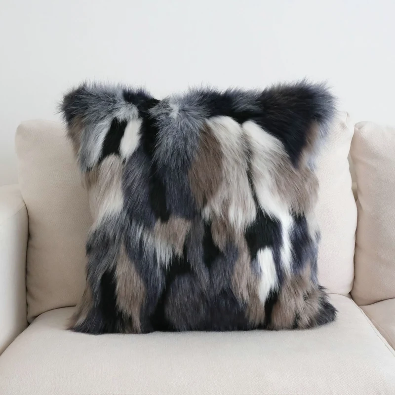 Faux-Fur-Akzentkissen für die Wohnkultur