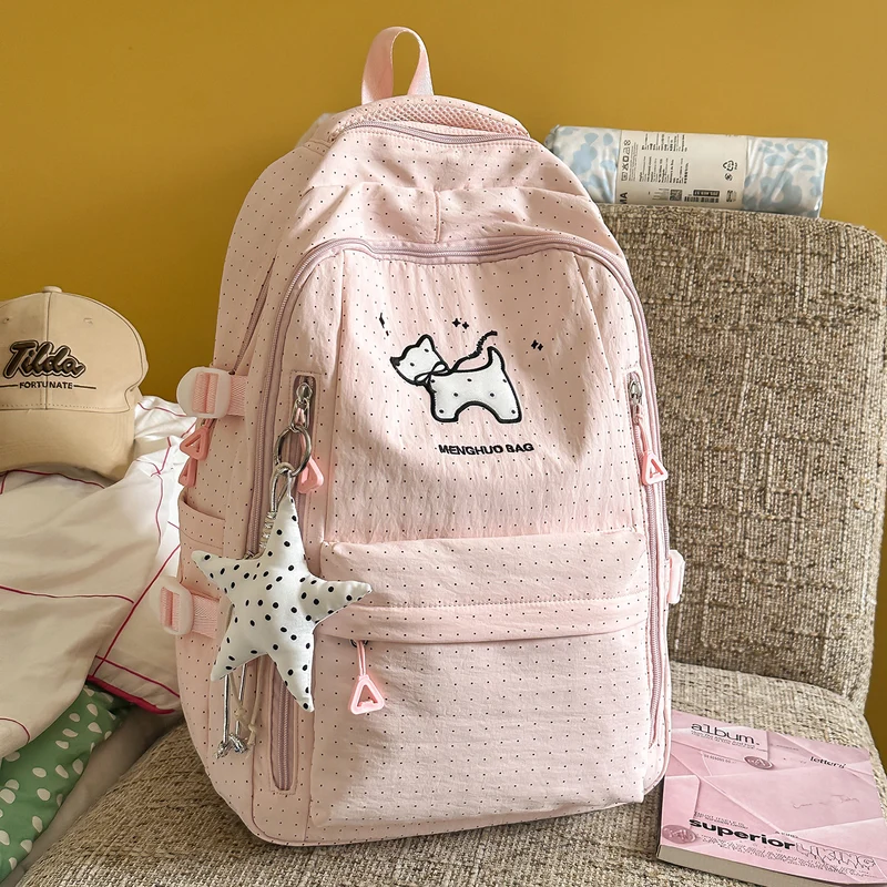 Lustiger Schulrucksack im Cartoon-Stil