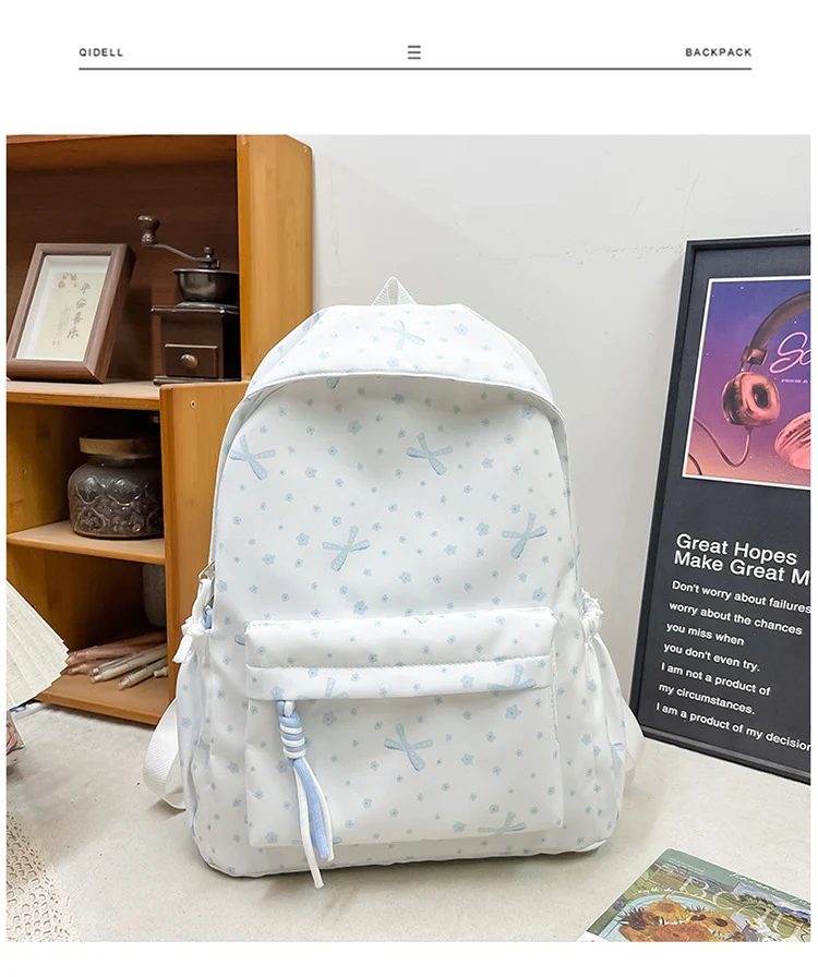 Wanderrucksack für die Schule mit Blumenmuster