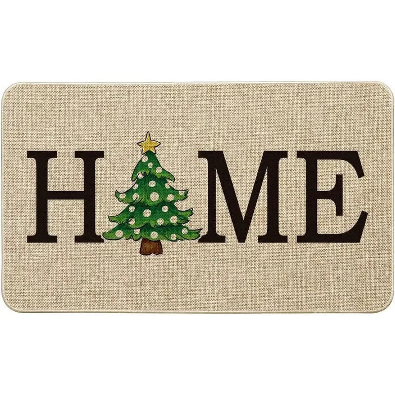Festliche weihnachtlich gestaltete Fußmatte für das Zuhause