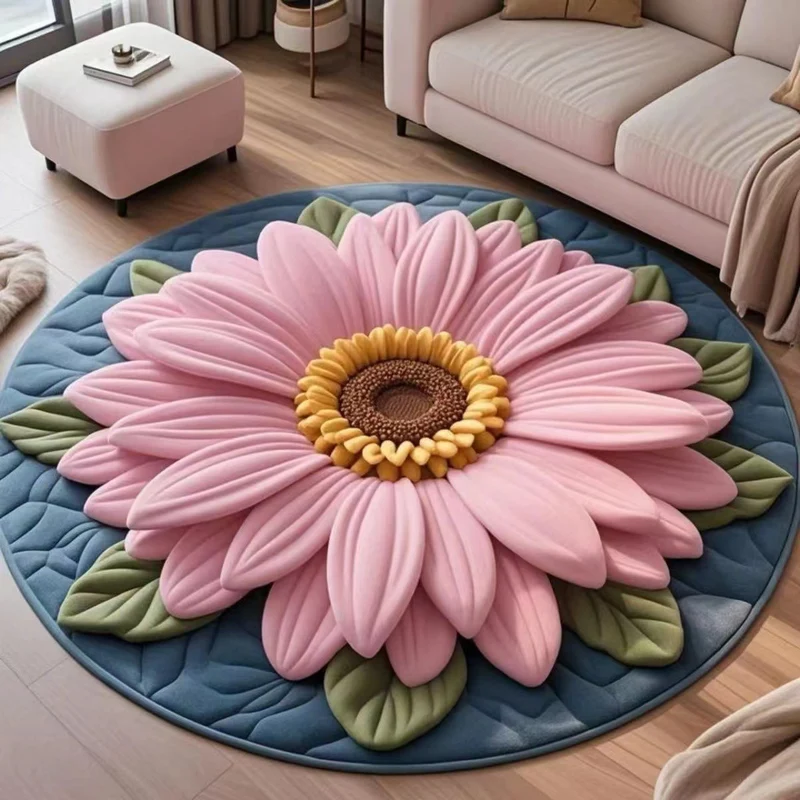 Blumenförmiger Teppich
