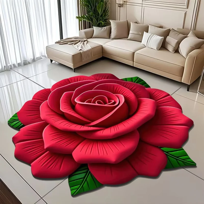 Blumenförmiger Teppich