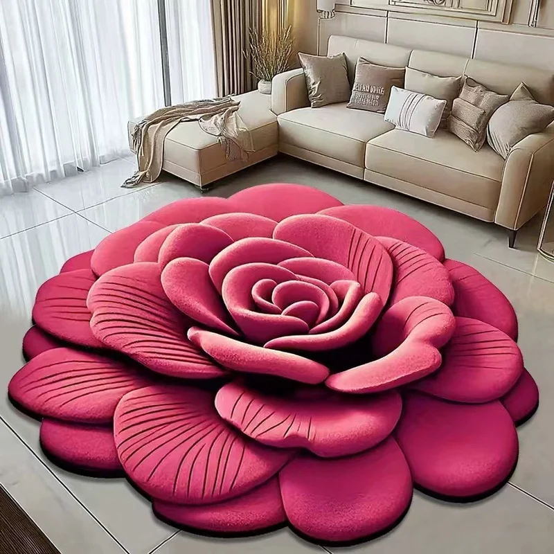 Blumenförmiger Teppich