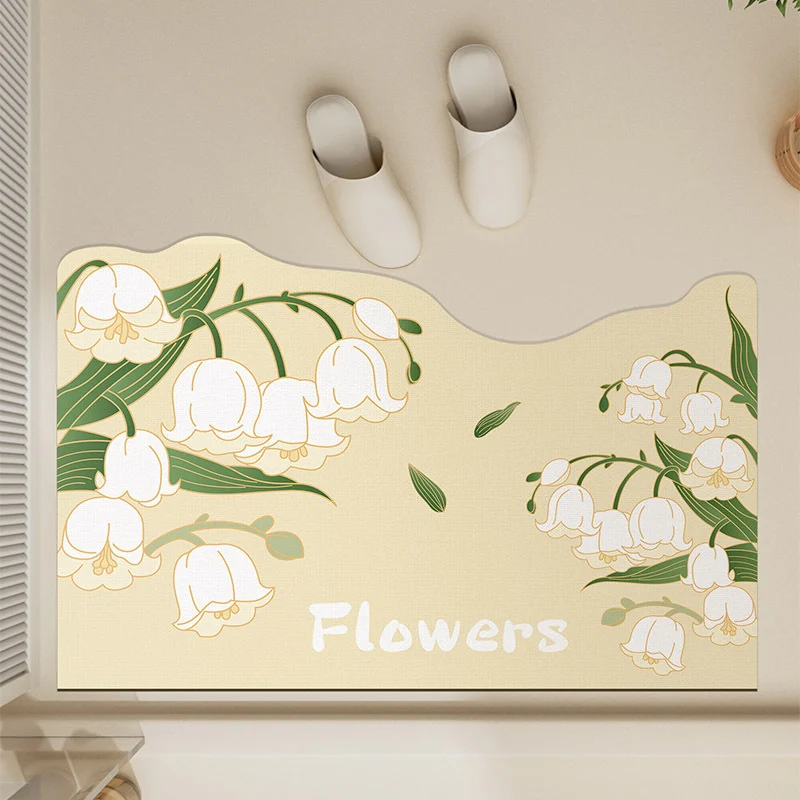 Badezimmer-Badematte mit floralem Muster