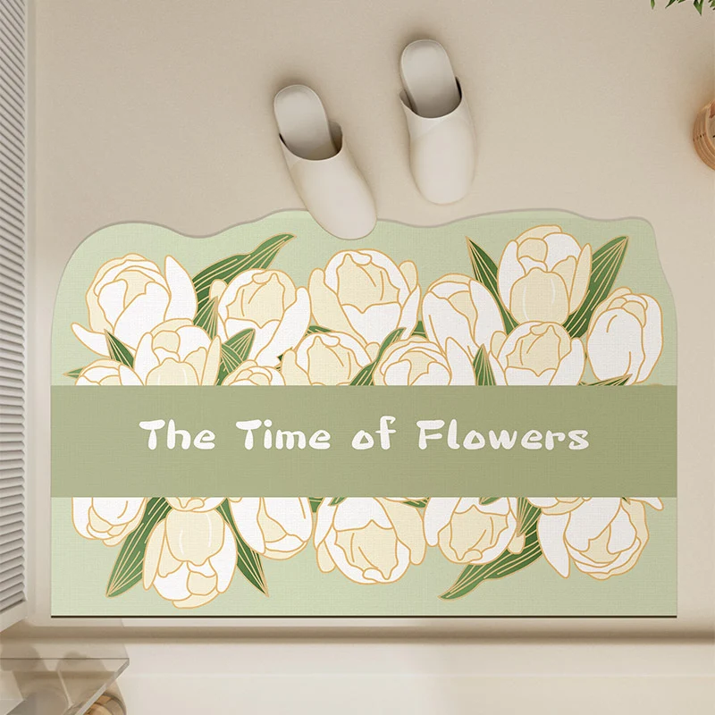 Badezimmer-Badematte mit floralem Muster