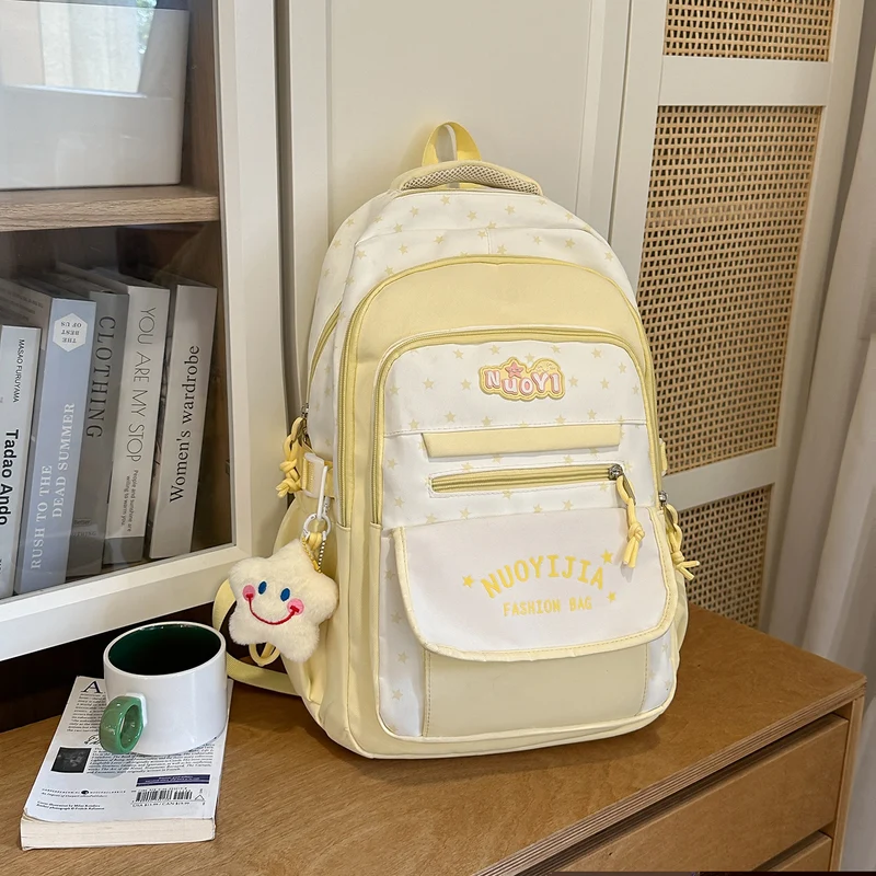 Modischer Schulrucksack mit großem Fassungsvermögen und vielen Taschen