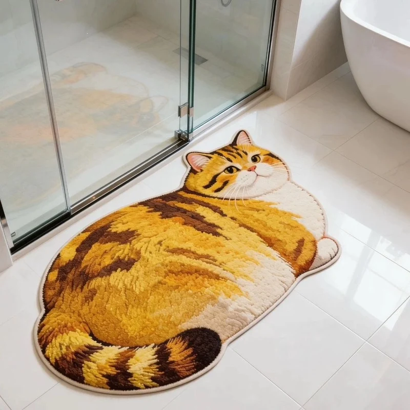 Kat-Themen Plüsch-Badematte für das Badezimmer