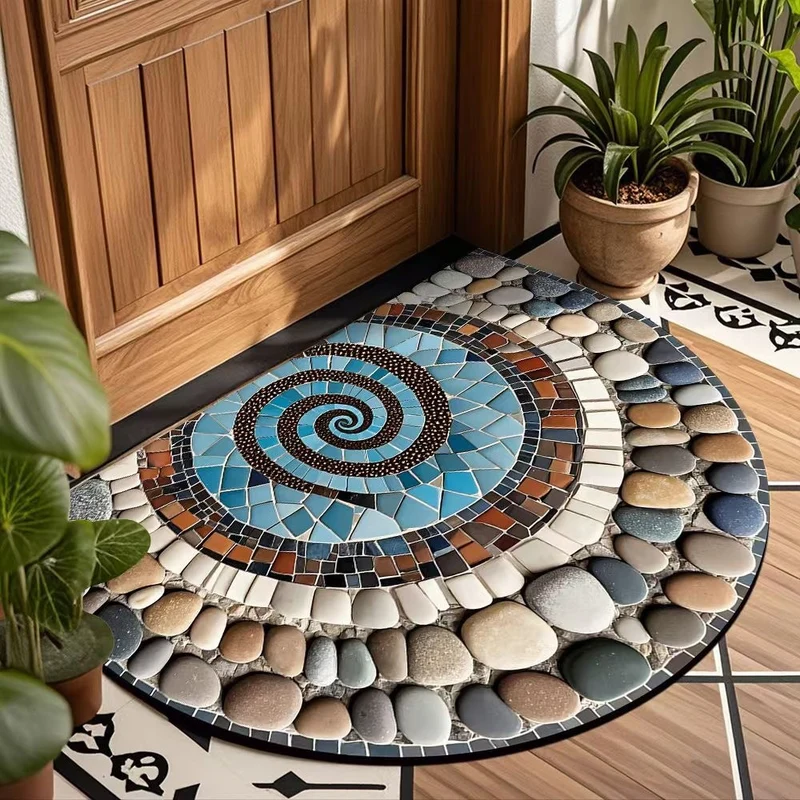 Dekorativer Spiralmuster Fußmatte für Zuhause