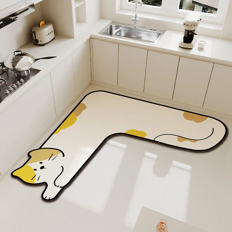 Kat-förmige dekorative Küchenmatte für Zuhause