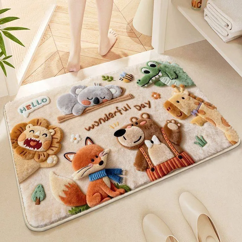 Cartoon-Themen Plush Badmatte für das Badezimmer