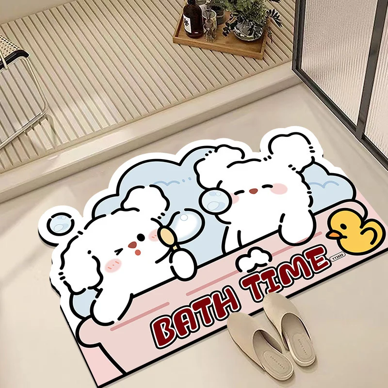 Cartoon-inspirierte plüschige Badematte für das Badezimmer
