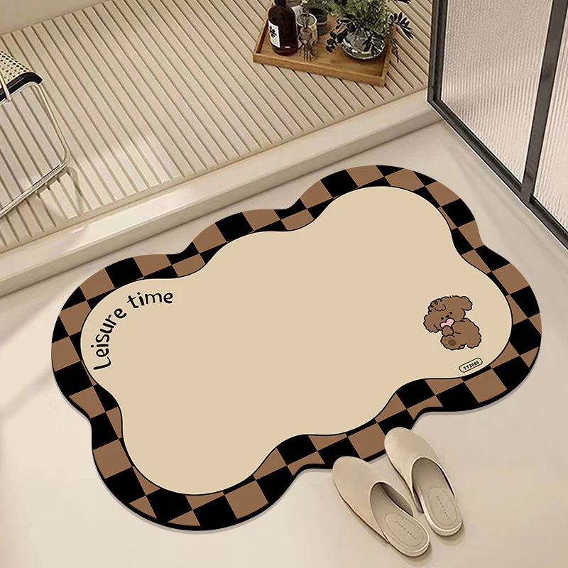 Cartoon-inspirierte plüschige Badematte für das Badezimmer