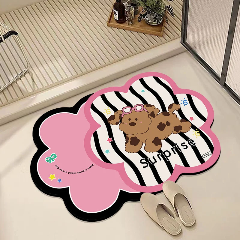 Cartoon-inspirierte plüschige Badematte für das Badezimmer