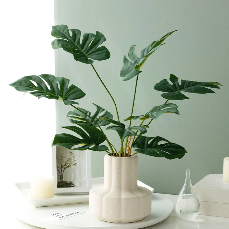 Dekorative Monstera Blatt Pflanzenanordnung für Zuhause