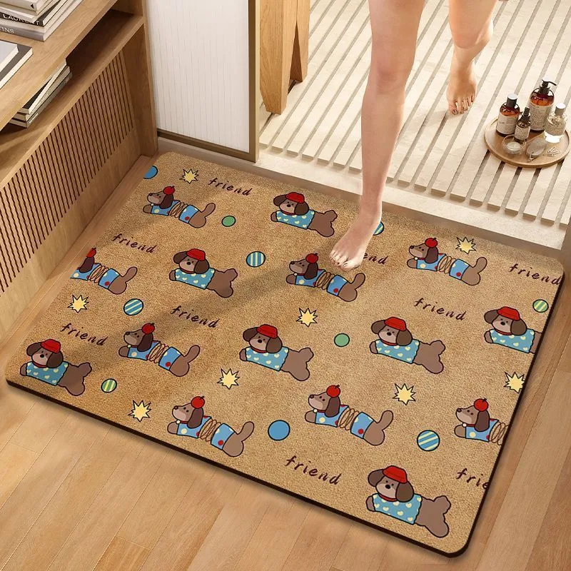 Cartoon Hund-Themen-Badematte für Badezimmer