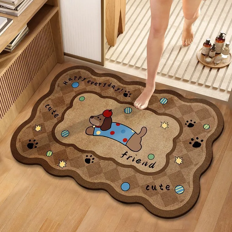 Cartoon Hund-Themen-Badematte für Badezimmer