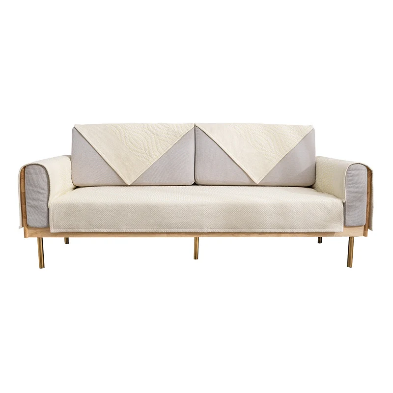 Steppbezug für Sofa mit Armlehnenschonern und rutschfester Unterseite