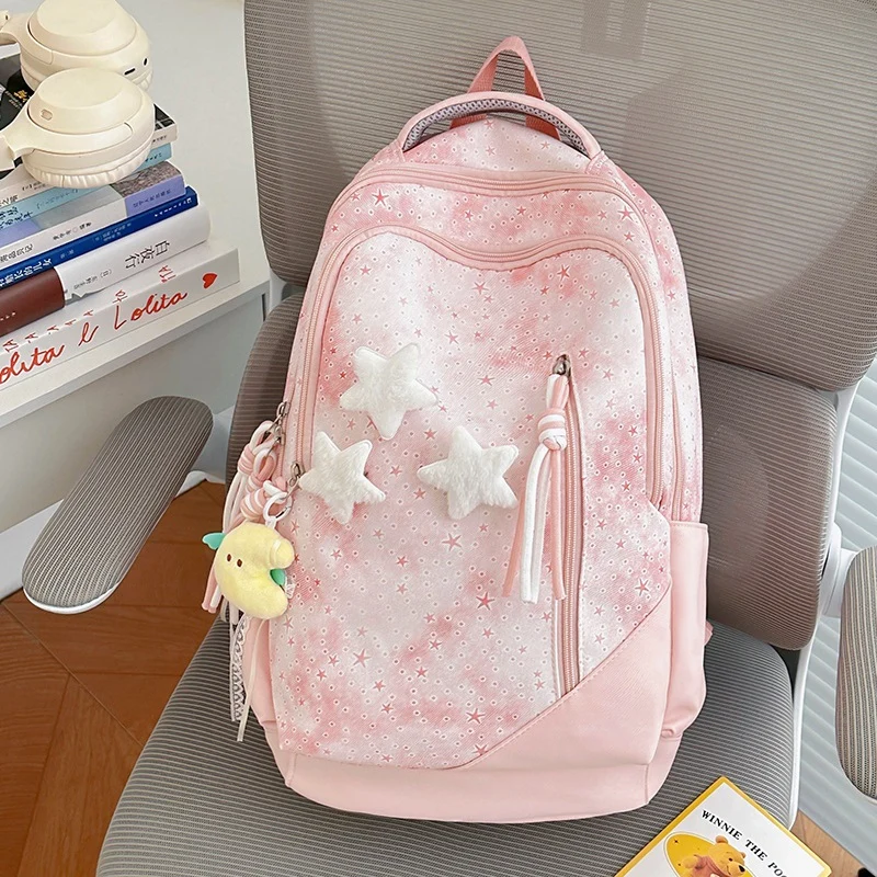 Dekorativer Schulrucksack mit Sternenmuster