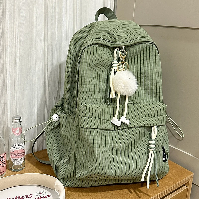 Robuster karierter Schulrucksack