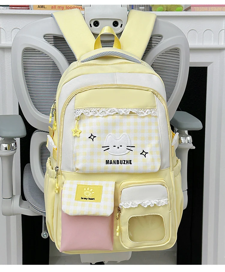 Niedlicher Charakter Design Schulrucksack mit mehreren Fächern