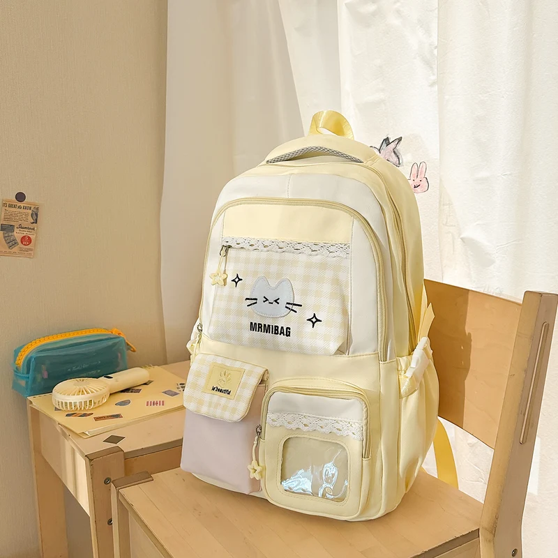 Niedlicher Charakter Design Schulrucksack mit mehreren Fächern