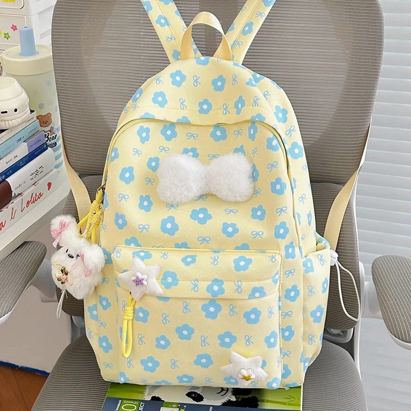 Niedlicher Charakter Design Blumen-Schulrucksack