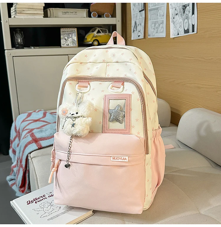 Niedlicher Schulrucksack mit Sternen-Dekor