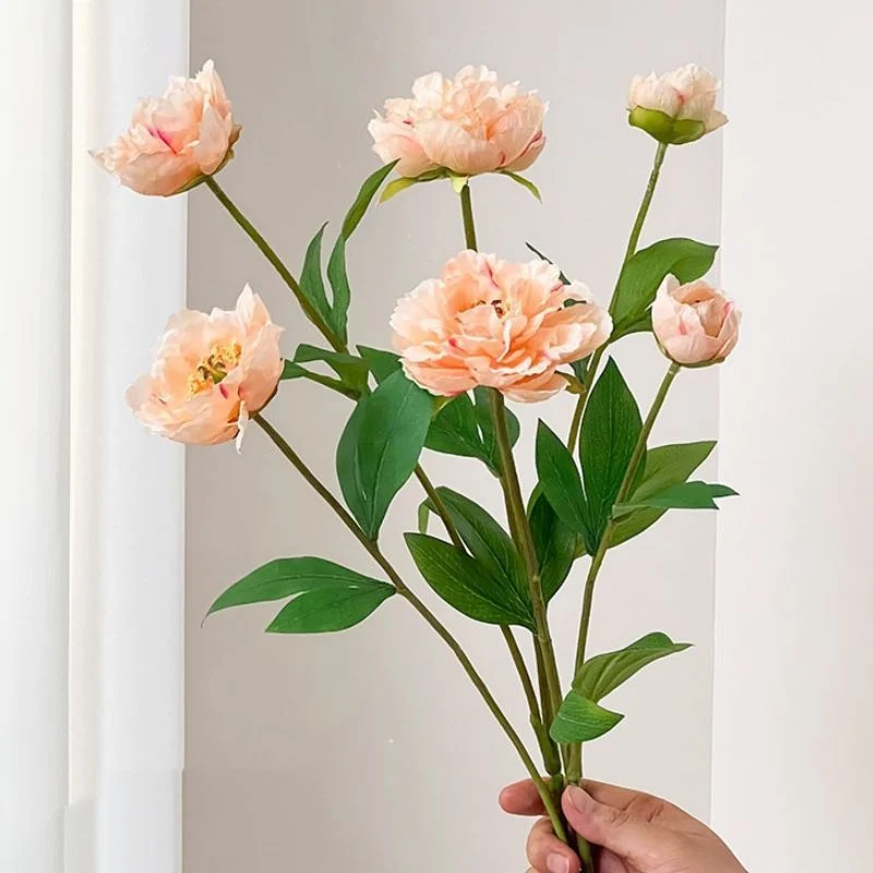 Realistische Pfingstrose Blumenstiel