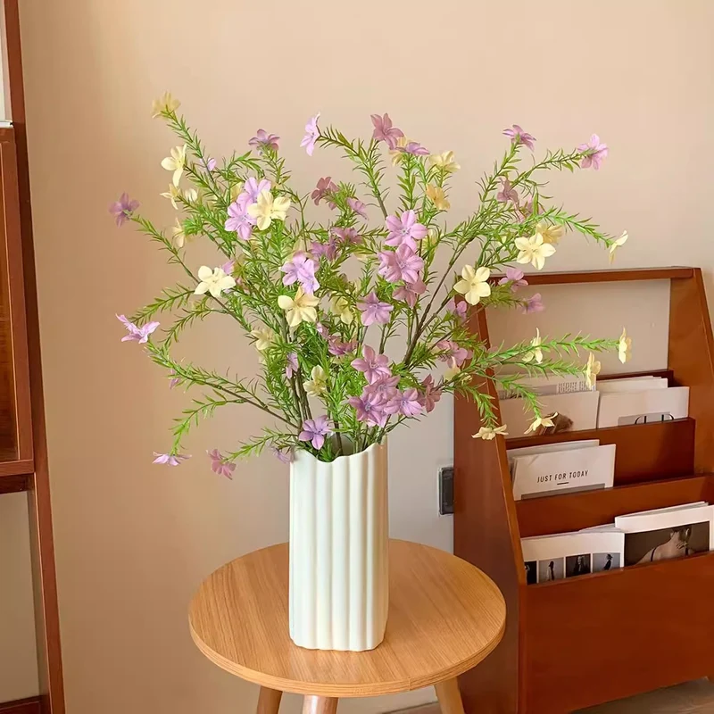 Elegante strukturierte Keram blumen vase
