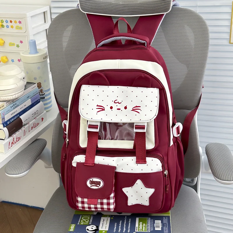 Niedlicher Schulrucksack mit Katzenohren