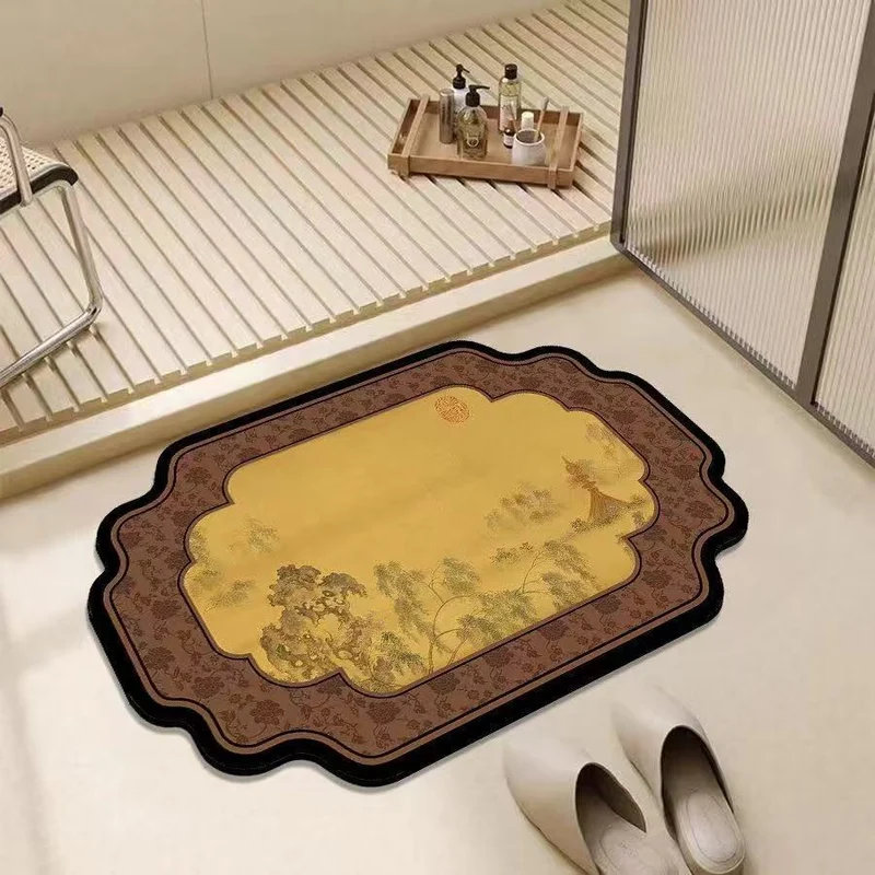 Künstlerische dekorative Badmatte für das Badezimmer